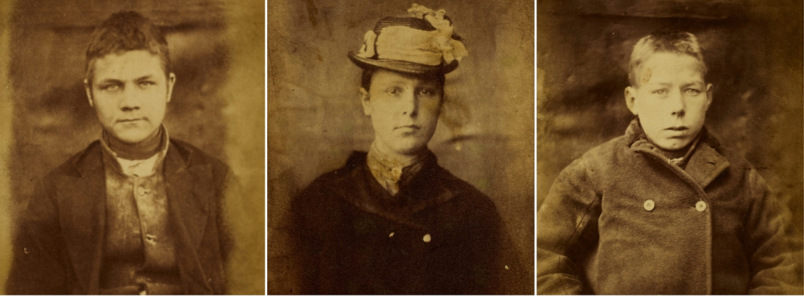Sepia stained photographs of Victorian criminals